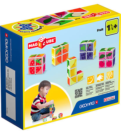 Geomag Magnetsæt - Magicube Printed Fruits - 4 Dele