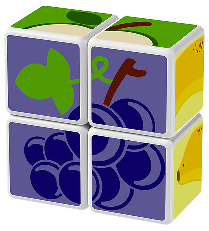 Geomag Magnetsæt - Magicube Printed Fruits - 4 Dele