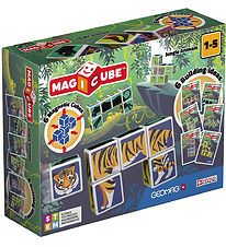 Geomag Magnetsæt - Magicube Printed Jungle Animals - 6 Dele