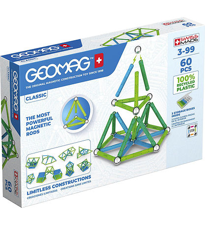 Geomag Magnetsæt - Classic Recycled - 60 Dele