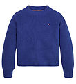 Tommy Hilfiger Bluse - Strik - Pointelle - Navy Voyage Tommy Hilfiger Bluse - Strik - Pointelle - Navy Voyage