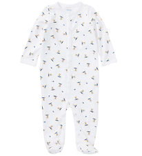 Polo Ralph Lauren Heldragt - Core Replen - Hvid/Blå m. Bamser Polo Ralph Lauren Heldragt - Core Replen - Hvid/Blå m. Bamser