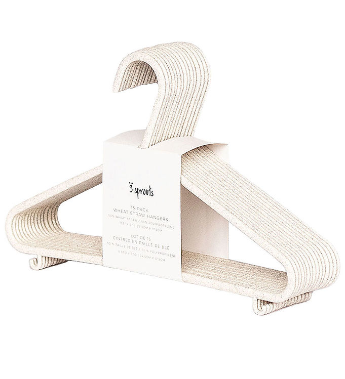 Børnebøjler (sæt med 15 stk.) Beige Plast 29,5cm x 1cm x 20,5cm - Beige - 29,5cm x 1cm x 20,5cm - Gunilla