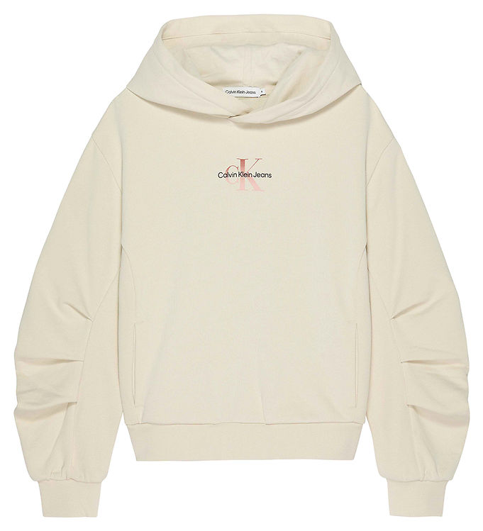 Calvin Klein Hættetrøje - Gradient Monogram - Whitecap Grey
