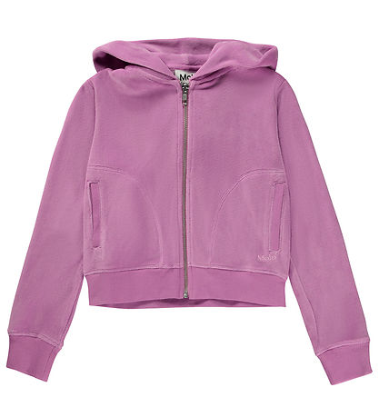 Molo Cardigan - Velour - Milla - Purple Ray Molo Cardigan - Velour - Milla - Purple Ray