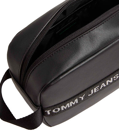 Tommy Hilfiger Toilettaske - TJM Essential Leather - Black Tommy Hilfiger Toilettaske - TJM Essential Leather - Black