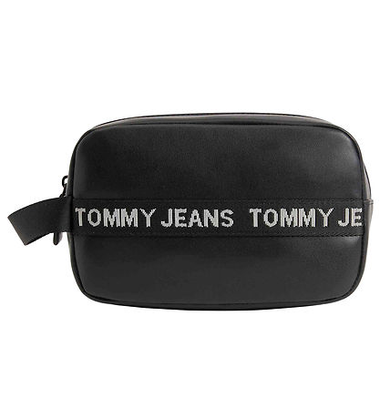 Tommy Hilfiger Toilettaske - TJM Essential Leather - Black Tommy Hilfiger Toilettaske - TJM Essential Leather - Black
