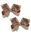 By Stær Hårsløyfe - 2-pack - 8 cm - Latte