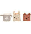 Kids Concept Bamser - 3 Stk. - 9x9 cm - Play Cubes Textile