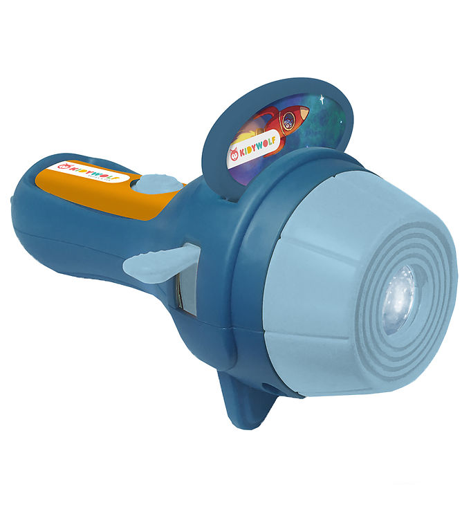 Kidywolf Lommelygte m. Historier - Kidyslide - Blå