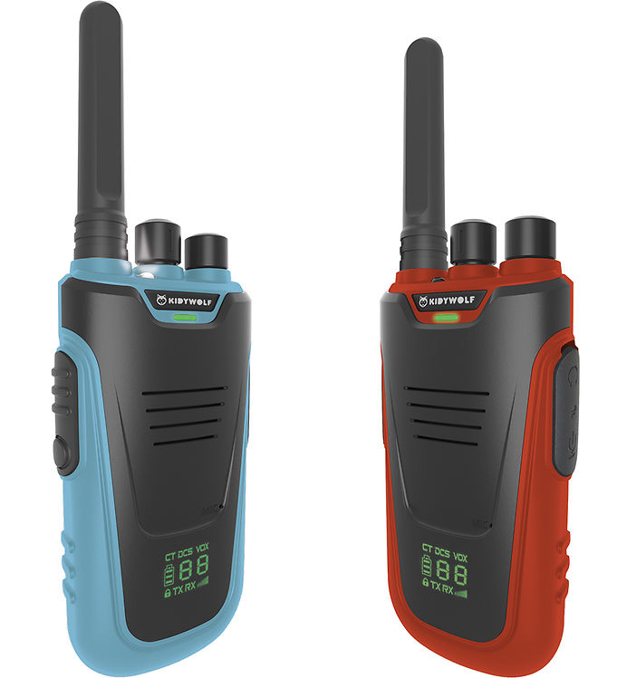 Kidywolf Walkie Talkie - 2 stk. - Kidytalk - Blå/Rød