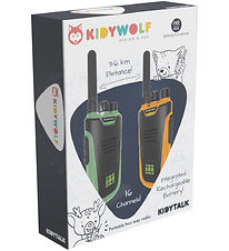 Kidywolf Walkie Talkie - 2 stk. - Kidytalk - Grøn/Orange Kidywolf Walkie Talkie - 2 stk. - Kidytalk - Grøn/Orange