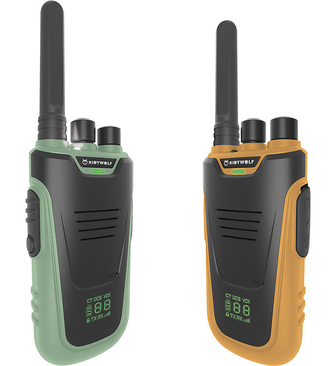 Kidywolf Walkie Talkie - 2 stk. - Kidytalk - Grøn/Orange