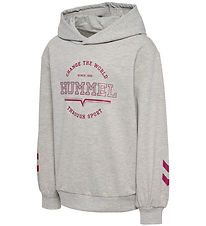 Hummel Hættetrøje - hmlElena - Light Grey Melange Hummel Hættetrøje - hmlElena - Light Grey Melange