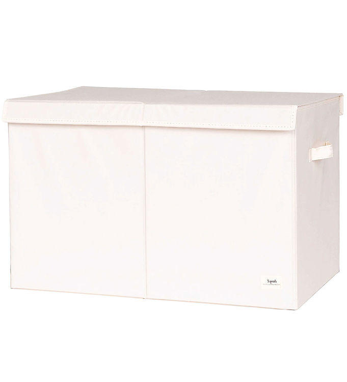 Stofkasse med låg (flere varianter) Beige Tekstil 63cm x 38cm x 39cm Yes - Beige - 63cm x 38cm x 39cm - Gunilla
