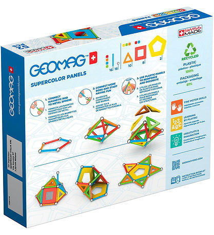 Geomag Magnetsæt - Supercolor Panels Recycled - 52 Dele
