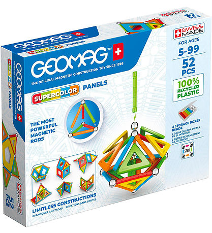 Geomag Magnetsæt - Supercolor Panels Recycled - 52 Dele Geomag Magnetsæt - Supercolor Panels Recycled - 52 Dele