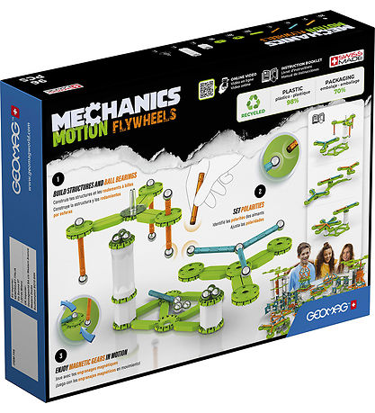 Geomag Magnetsæt - Mechanics Motion Recycled Flywheels - 96 Dele