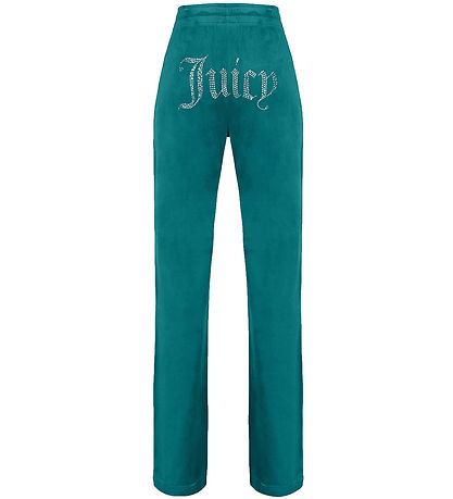 Juicy Couture Sweatpants - Velour - Deep Lagoon