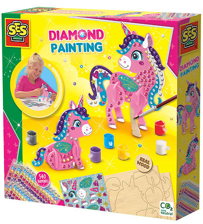 SES Creative Kreasæt - Diamantmosaik - 3D - Enhjørning SES Creative Kreasæt - Diamantmosaik - 3D - Enhjørning