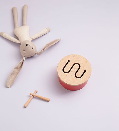 Kids Concept Trælegetøj - Tromme Mini - 16,5 x 9 cm - Rød
