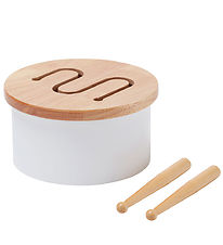 Kids Concept Trælegetøj - Tromme Mini - 16,5 x 9 cm - Hvid Kids Concept Trælegetøj - Tromme Mini - 16,5 x 9 cm - Hvid