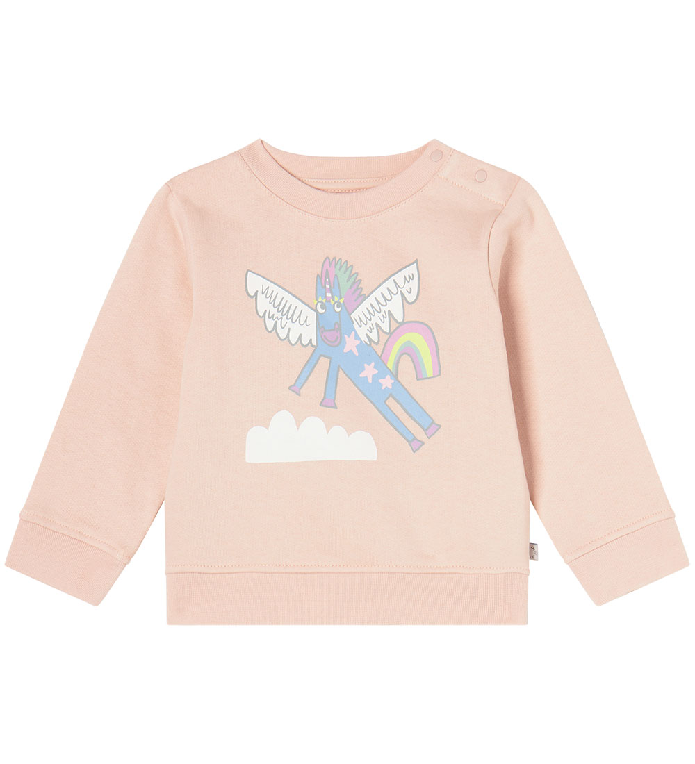 Stella McCartney Kids Sweatshirt - Puderpink m. Einhorn - Stella McCartney Kids - 12 mt - Sweatshirts