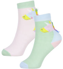 Stella McCartney Kids Strømper - 2-pak - Rosa/Grøn m. Frynser Stella McCartney Kids Strømper - 2-pak - Rosa/Grøn m. Frynser