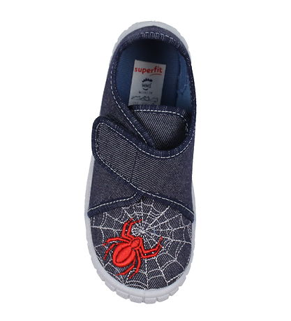 Superfit Hjemmesko - Bill - Blå m. Rød Edderkop Superfit Hjemmesko - Bill - Blå m. Rød Edderkop