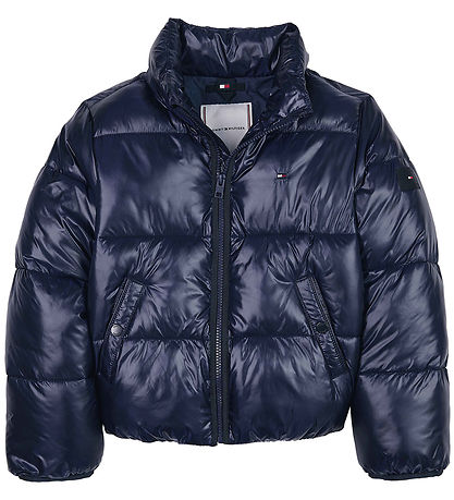 Tommy Hilfiger Dynejakke - Glossy Puffer - Desert Sky Tommy Hilfiger Dynejakke - Glossy Puffer - Desert Sky