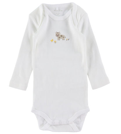 Name It Bodysuit l/s - Noos - NbnBody - 2-Pack - Bright White/Fa