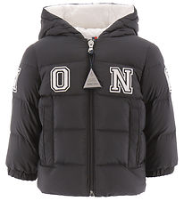 Moncler Dunjakke - Bayan - Sort m. Hvid Moncler Dunjakke - Bayan - Sort m. Hvid