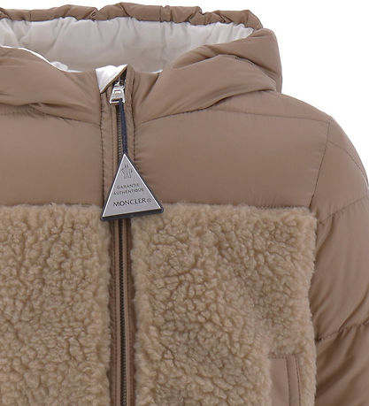 Moncler Dunjakke m. Teddyfleece - Amin - Sand Moncler Dunjakke m. Teddyfleece - Amin - Sand