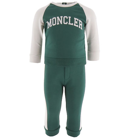 Moncler Sweat Set - Green/White Moncler Sweat Set - Green/White