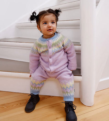 Molo Cardigan - Uld/Polyester - Bay - Alpine Glow