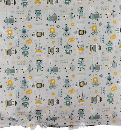 Nørgaard Madsens Sengetøj - Baby - Grå m. Robotter