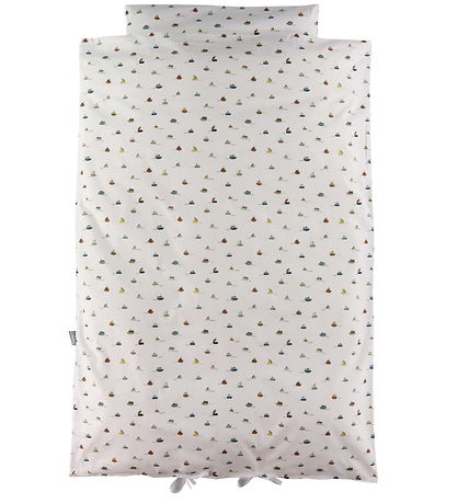 Nørgaard Madsens Sengetøj - Baby - Hvid m. Sejlskibe