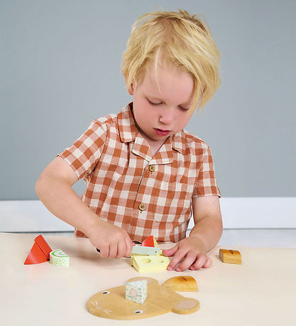 Tender Leaf Trælegetøj - Skærebræt med Ost - 15 Dele