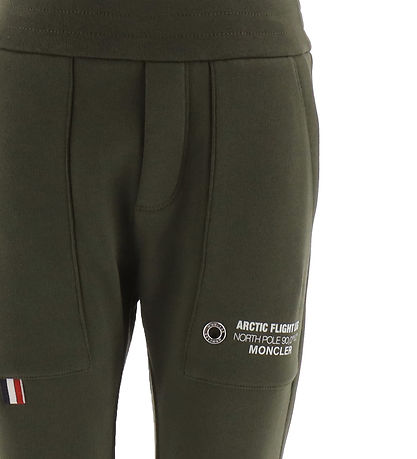 Pantalon de Jogging Moncler - Vert Militaire av. Blanc Pantalon de Jogging Moncler - Vert Militaire av. Blanc