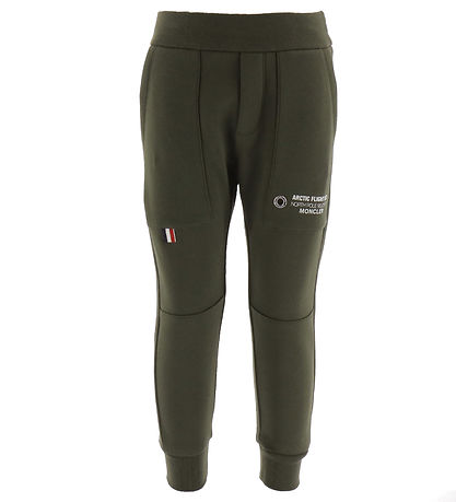 Pantalon de Jogging Moncler - Vert Militaire av. Blanc Pantalon de Jogging Moncler - Vert Militaire av. Blanc