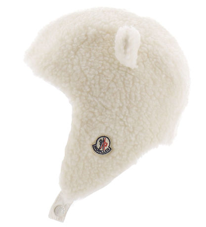 Moncler Hue - Teddyfleece - Off White m. Ører Moncler Hue - Teddyfleece - Off White m. Ører