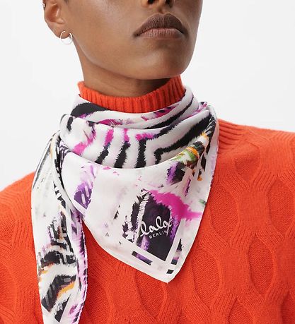 Lala Berlin Tørklæde - Triangle Aina - Zebra Dragonfruit