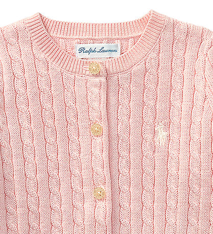 Polo Ralph Lauren Cardigan - Strik - Core Replen - Rosa Polo Ralph Lauren Cardigan - Strik - Core Replen - Rosa
