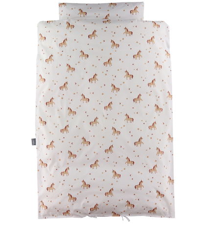 Nørgaard Madsens Sengetøj - Baby - Hvid m. Enhjørninger Nørgaard Madsens Sengetøj - Baby - Hvid m. Enhjørninger