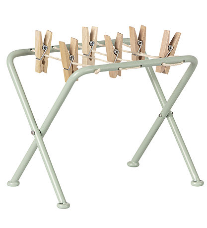Maileg Tørrestativ m. Tøjklemmer - Mint Maileg Tørrestativ m. Tøjklemmer - Mint