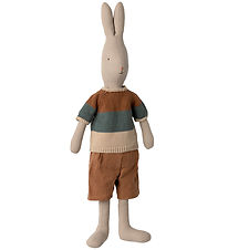 Maileg Bamse - Kanin - Str. 4 - 62 cm - Klassisk - Strik Bluse & Maileg Bamse - Kanin - Str. 4 - 62 cm - Klassisk - Strik Bluse &