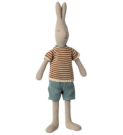 Maileg Bamse - Kanin - Str. 3 - 49 cm - Klassisk - Strik Bluse & Maileg Bamse - Kanin - Str. 3 - 49 cm - Klassisk - Strik Bluse &