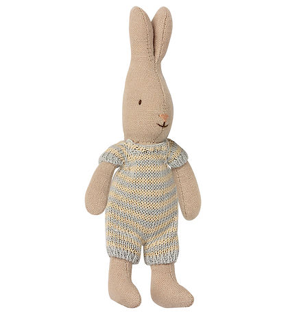 Maileg Kanin - Mikro - Lyseblå/Beige Striber Maileg Kanin - Mikro - Lyseblå/Beige Striber