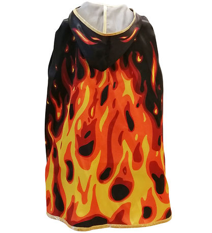 Liontouch Udklædning - Flamme-kappe - Sort/Orange/Gul Liontouch Udklædning - Flamme-kappe - Sort/Orange/Gul