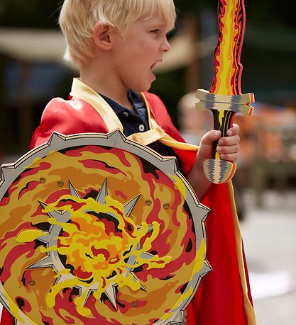 Liontouch Kostüm - Flammenschild - Rot/Orange/Gelb